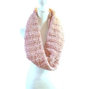 Peace & Pearls Cozy Pink Knit Infinity Shouler Wrap Scarf